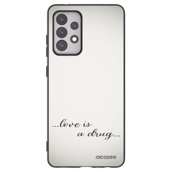 Picasee Samsung Galaxy A52s 5G A528B Hülle - Schwarzes Silikon - Love is a drug