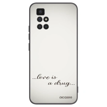 Picasee Xiaomi Redmi 10 Hülle - Schwarzes Silikon - Love is a drug