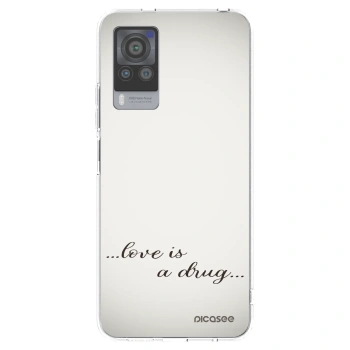 Picasee Vivo X60 Pro 5G Hülle - Transparentes Silikon - Love is a drug