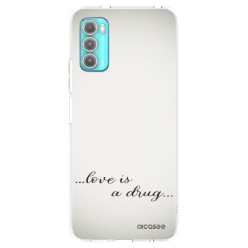 Picasee Motorola Moto G60 Hülle - Transparentes Silikon - Love is a drug