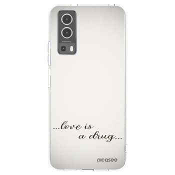 Picasee Vivo Y72 5G Hülle - Transparentes Silikon - Love is a drug