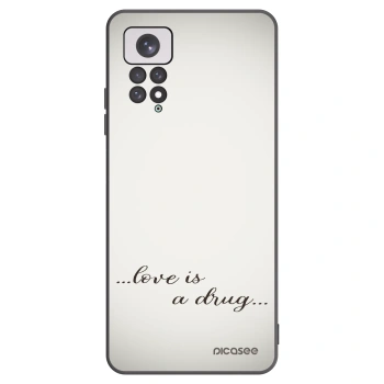 Picasee Xiaomi Redmi Note 11 Hülle - Schwarzes Silikon - Love is a drug