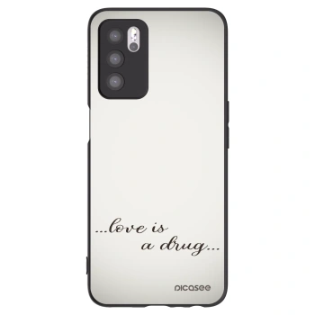 Picasee OPPO A16s Hülle - Schwarzes Silikon - Love is a drug