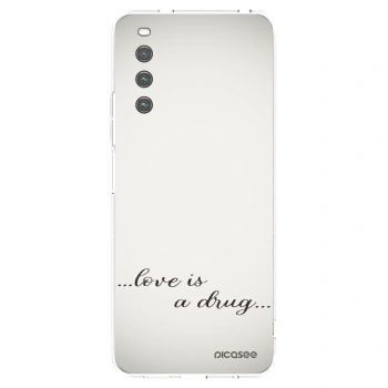 Picasee Sony Xperia 10 IV 5G Hülle - Transparentes Silikon - Love is a drug