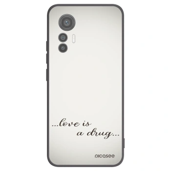 Picasee Xiaomi 12 Lite Hülle - Schwarzes Silikon - Love is a drug