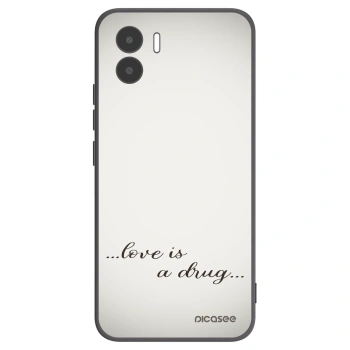 Picasee Xiaomi Redmi A1 Hülle - Schwarzes Silikon - Love is a drug