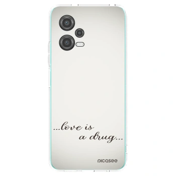 Picasee Xiaomi Poco X5 Hülle - Transparentes Silikon - Love is a drug