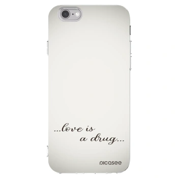 Picasee Apple iPhone 6/6S Hülle - Transparentes Silikon - Love is a drug