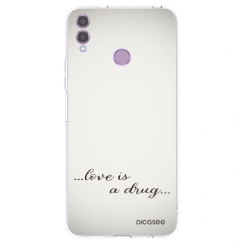 Picasee Honor 8X Hülle - Transparentes Silikon - Love is a drug