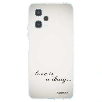 Picasee Xiaomi Redmi Note 12 5G Hülle - Transparentes Silikon - Love is a drug