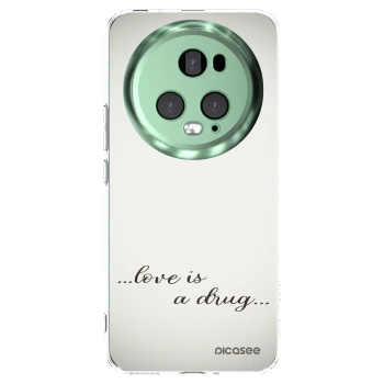 Picasee Honor Magic5 Pro Hülle - Transparentes Silikon - Love is a drug
