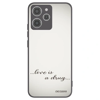 Picasee Xiaomi Redmi 12 4G Hülle - Schwarzes Silikon - Love is a drug