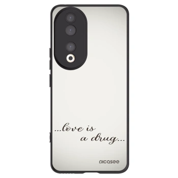 Picasee Honor 90 5G Hülle - Schwarzes Silikon - Love is a drug