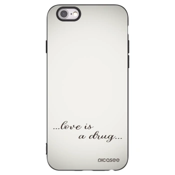 Picasee Apple iPhone 6/6S Hülle - Schwarzes Silikon - Love is a drug