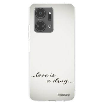 Picasee Honor X7a Hülle - Transparentes Silikon - Love is a drug
