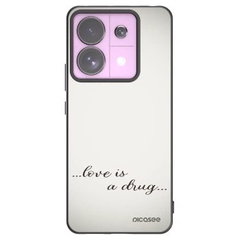 Picasee Xiaomi Redmi Note 13 Pro 5G Hülle - Schwarzes Silikon - Love is a drug