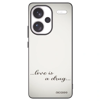 Picasee Xiaomi Redmi Note 13 Pro+ 5G Hülle - Schwarzes Silikon - Love is a drug