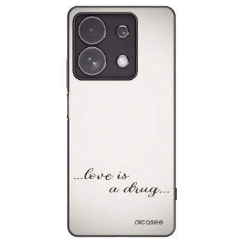 Picasee Xiaomi Redmi Note 13 Pro 4G Hülle - Schwarzes Silikon - Love is a drug
