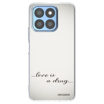 Picasee Honor X8b Hülle - Transparentes Silikon - Love is a drug
