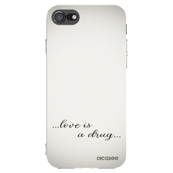 Picasee Apple iPhone 7 Hülle - Transparentes Silikon - Love is a drug