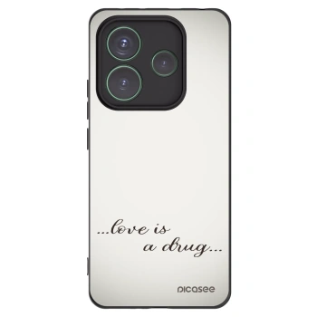 Picasee Xiaomi Redmi Note 14 5G Hülle - Schwarzes Silikon - Love is a drug