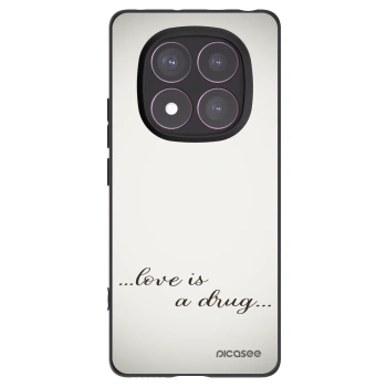 Picasee Xiaomi Redmi Note 14 Pro 4G Hülle - Schwarzes Silikon - Love is a drug
