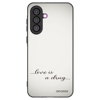 Picasee Samsung Galaxy A36 5G Hülle - Schwarzes Silikon - Love is a drug