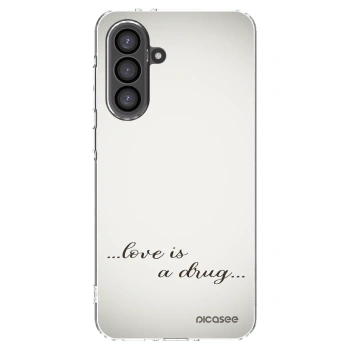 Picasee Samsung Galaxy A36 5G Hülle - Transparentes Silikon - Love is a drug