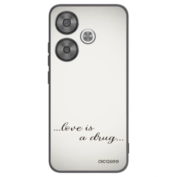 Picasee Xiaomi Poco F6 Hülle - Schwarzes Silikon - Love is a drug