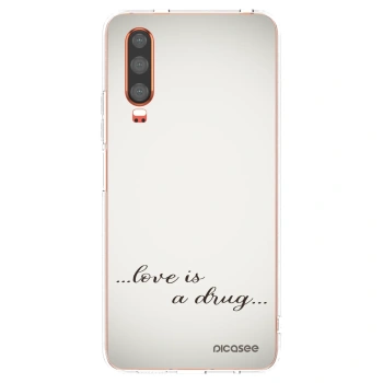 Picasee Huawei P30 Hülle - Transparentes Silikon - Love is a drug