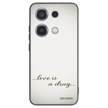 Picasee Xiaomi Redmi Note 14S Hülle - Schwarzes Silikon - Love is a drug
