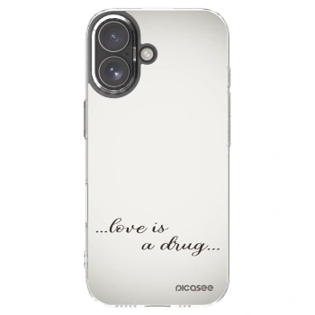 Picasee Apple iPhone 17 Hülle - Transparentes Silikon - Love is a drug