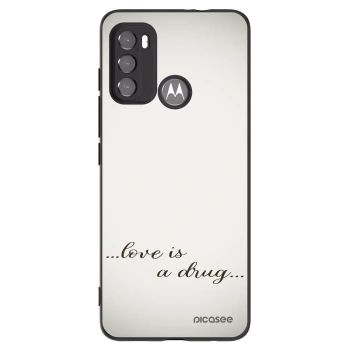Picasee Motorola Edge 60 5G Hülle - Schwarzes Silikon - Love is a drug