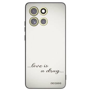 Picasee Motorola Moto G86 5G Hülle - Schwarzes Silikon - Love is a drug