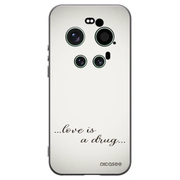 Picasee Xiaomi 17 Ultra Hülle - Schwarzes Silikon - Love is a drug