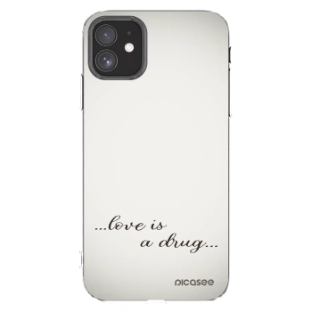 Picasee Apple iPhone 11 Hülle - Transparentes Silikon - Love is a drug