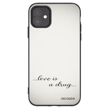 Picasee Apple iPhone 11 Hülle - Schwarzes Silikon - Love is a drug