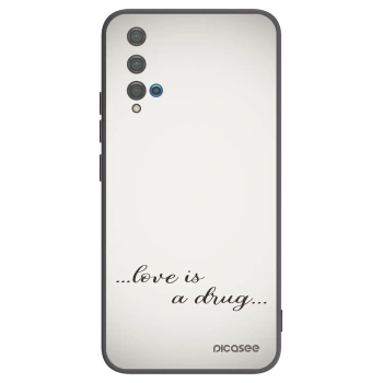 Picasee Huawei Nova 5T Hülle - Schwarzes Silikon - Love is a drug