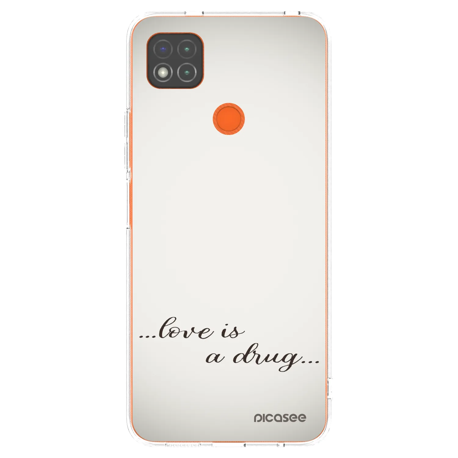 Picasee Xiaomi Redmi 9C Hülle - Transparentes Silikon - Love is a drug