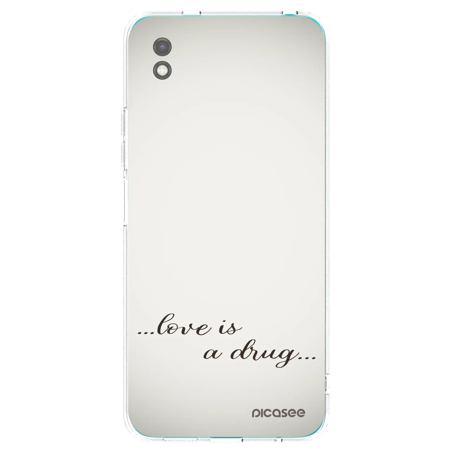 Picasee Xiaomi Redmi 9A Hülle - Schwarzes Silikon - Love is a drug