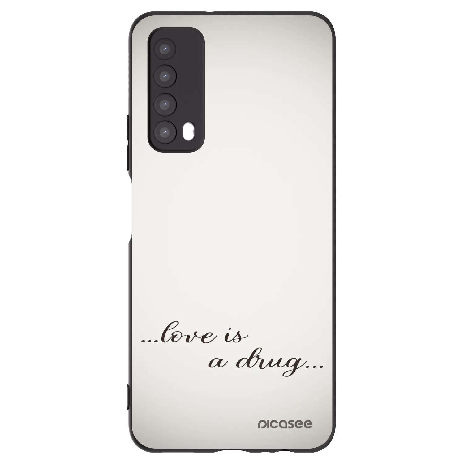 Picasee Huawei P Smart 2021 Hülle - Schwarzes Silikon - Love is a drug