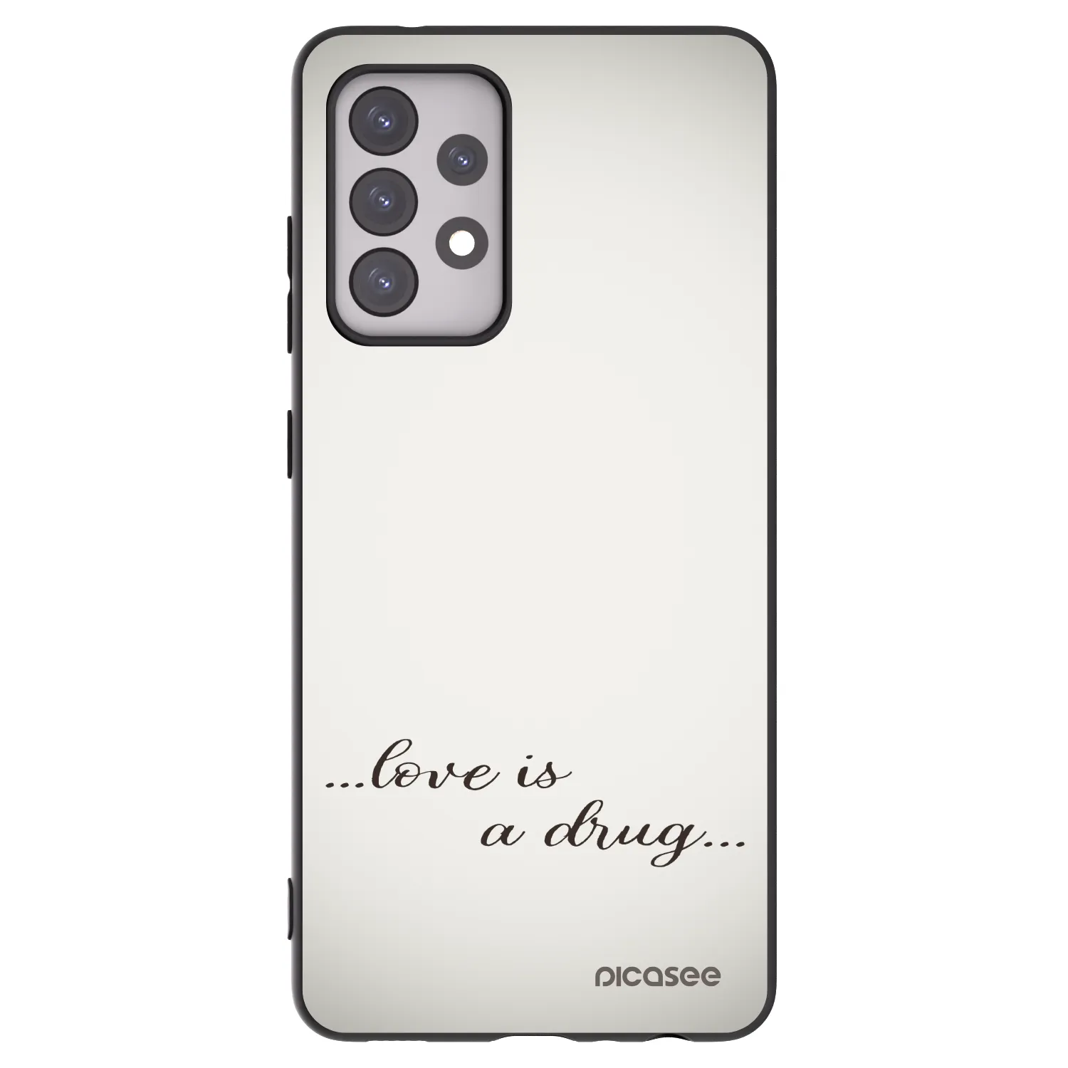 Picasee Samsung Galaxy A52 5G A525F Hülle - Schwarzes Silikon - Love is a drug