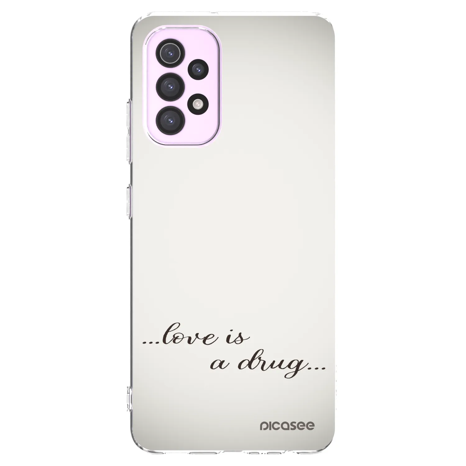 Picasee Samsung Galaxy A32 5G A326B Hülle - Transparentes Silikon - Love is a drug