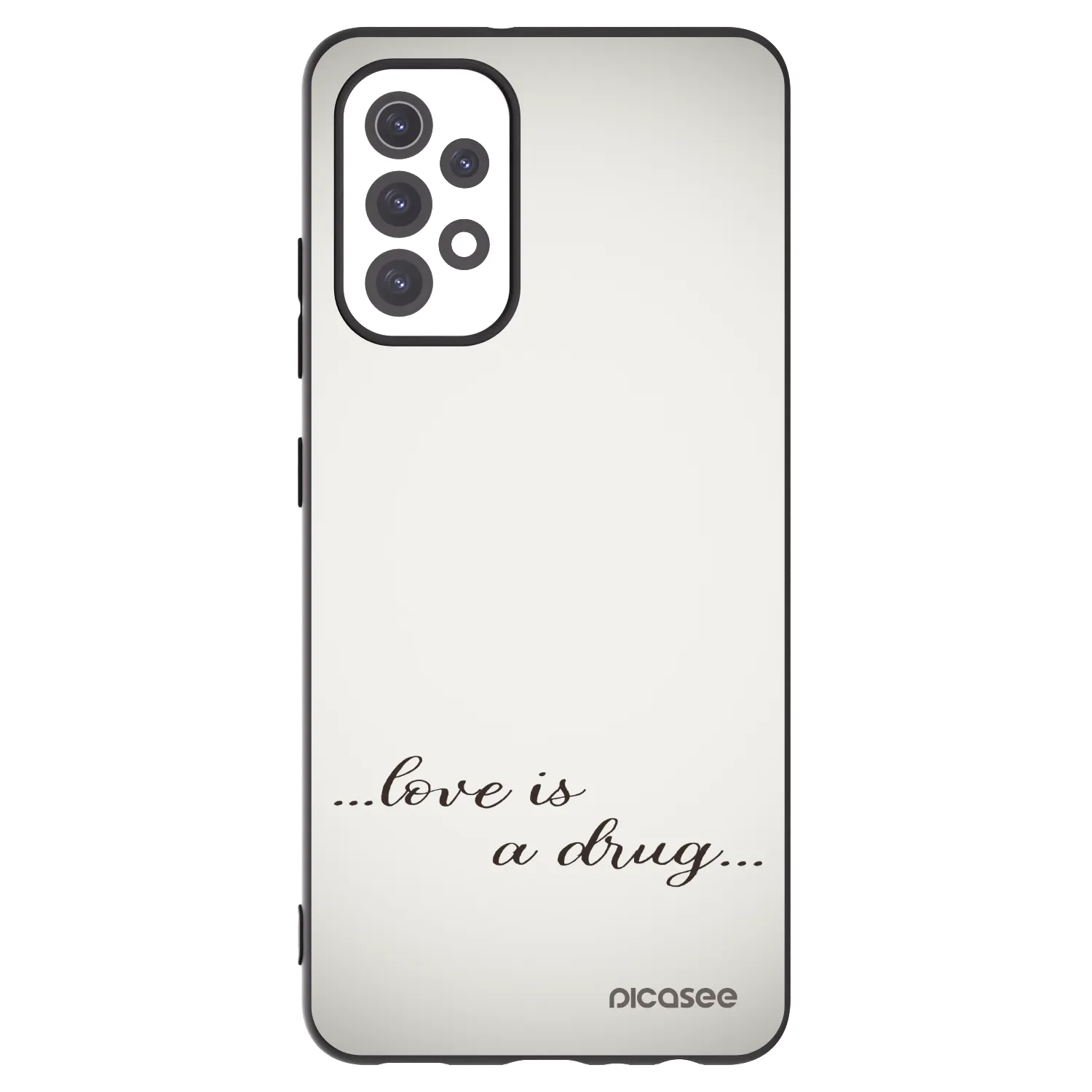 Picasee Samsung Galaxy A32 5G A326B Hülle - Schwarzes Silikon - Love is a drug