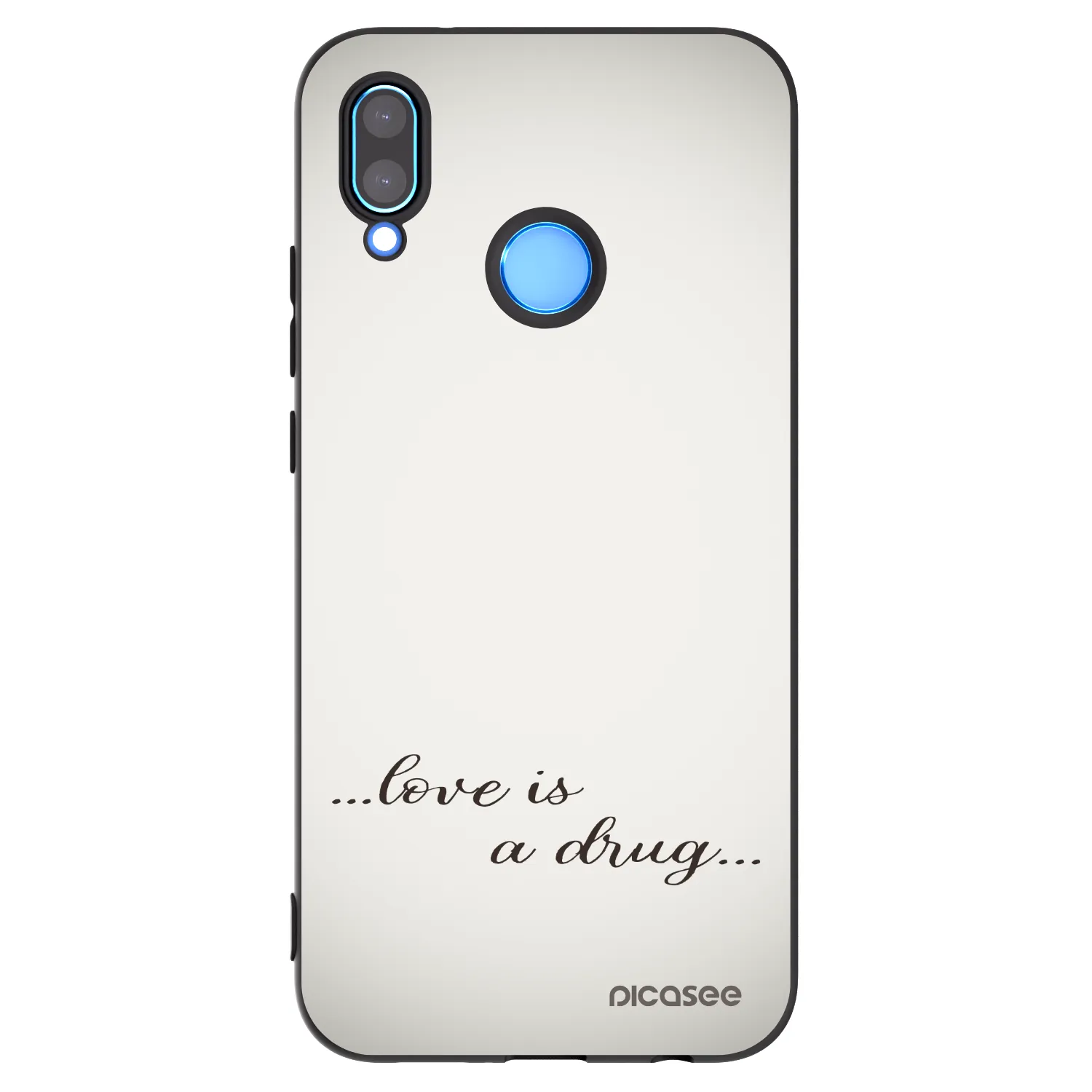 Picasee Huawei P20 Lite Hülle - Schwarzes Silikon - Love is a drug