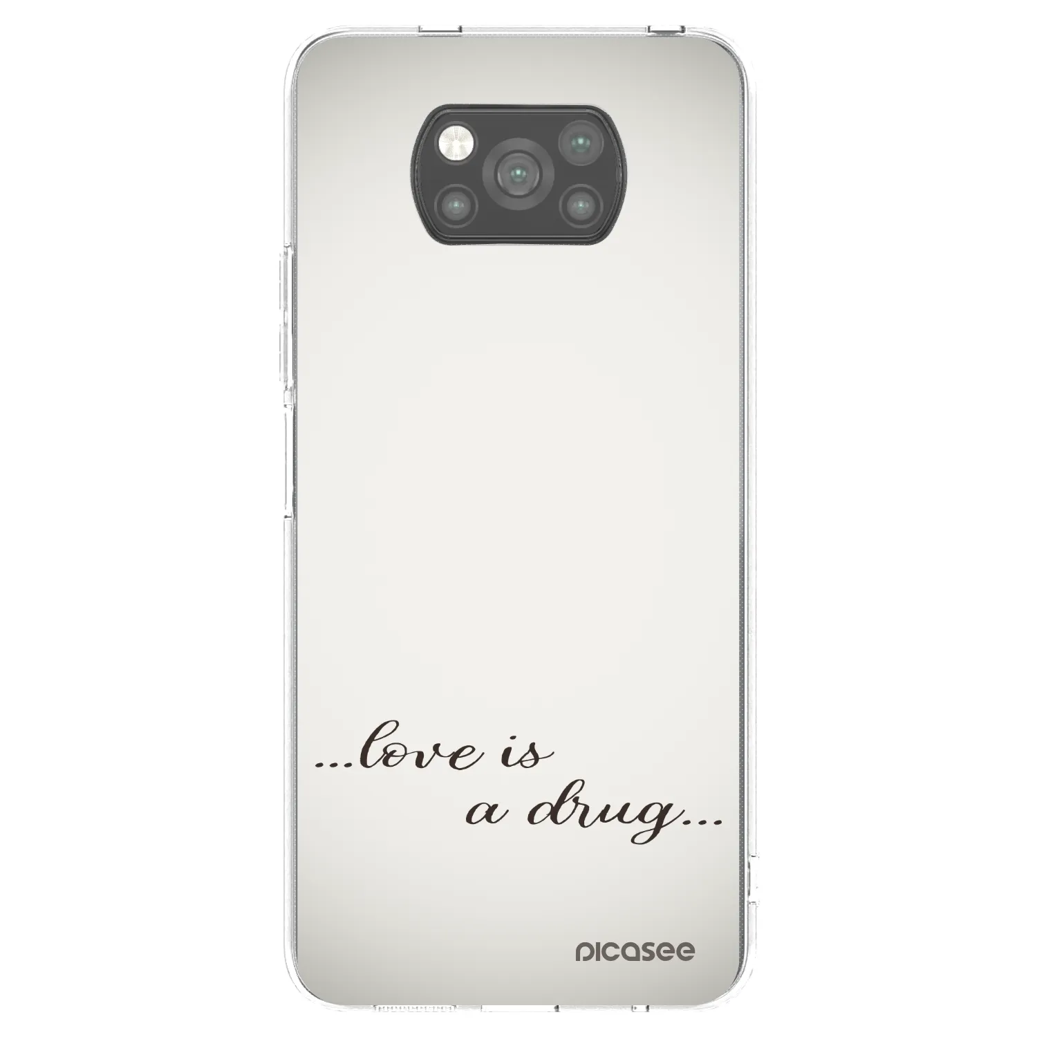 Picasee Xiaomi Poco X3 Pro Hülle - Schwarzes Silikon - Love is a drug
