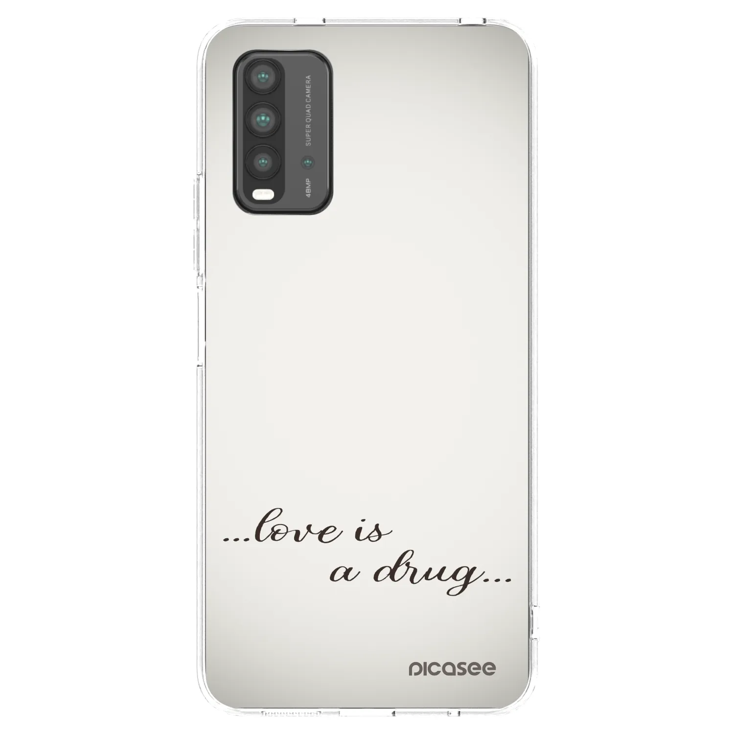 Picasee Xiaomi Redmi 9T Hülle - Transparentes Silikon - Love is a drug