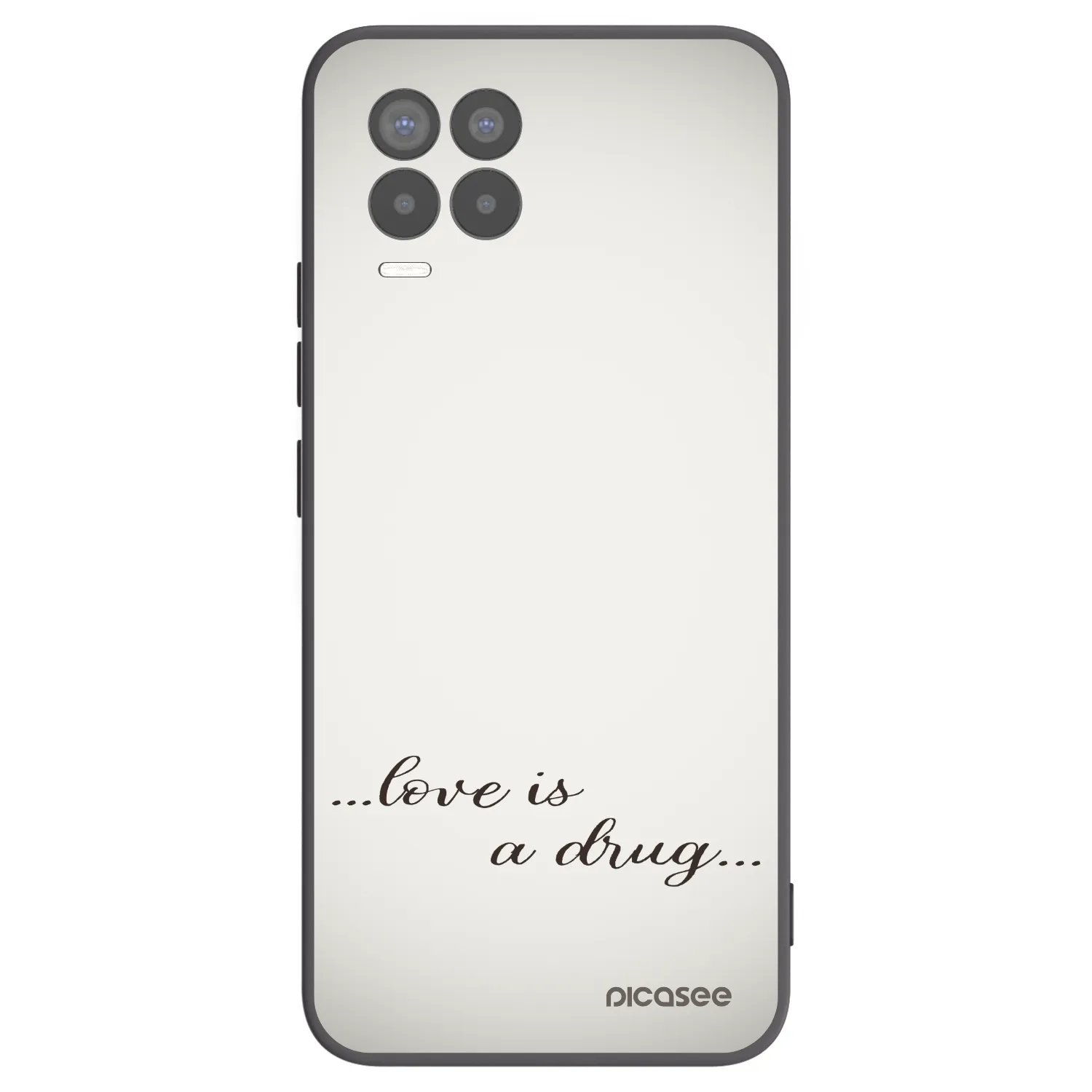 Picasee Realme 8 Pro Hülle - Schwarzes Silikon - Love is a drug