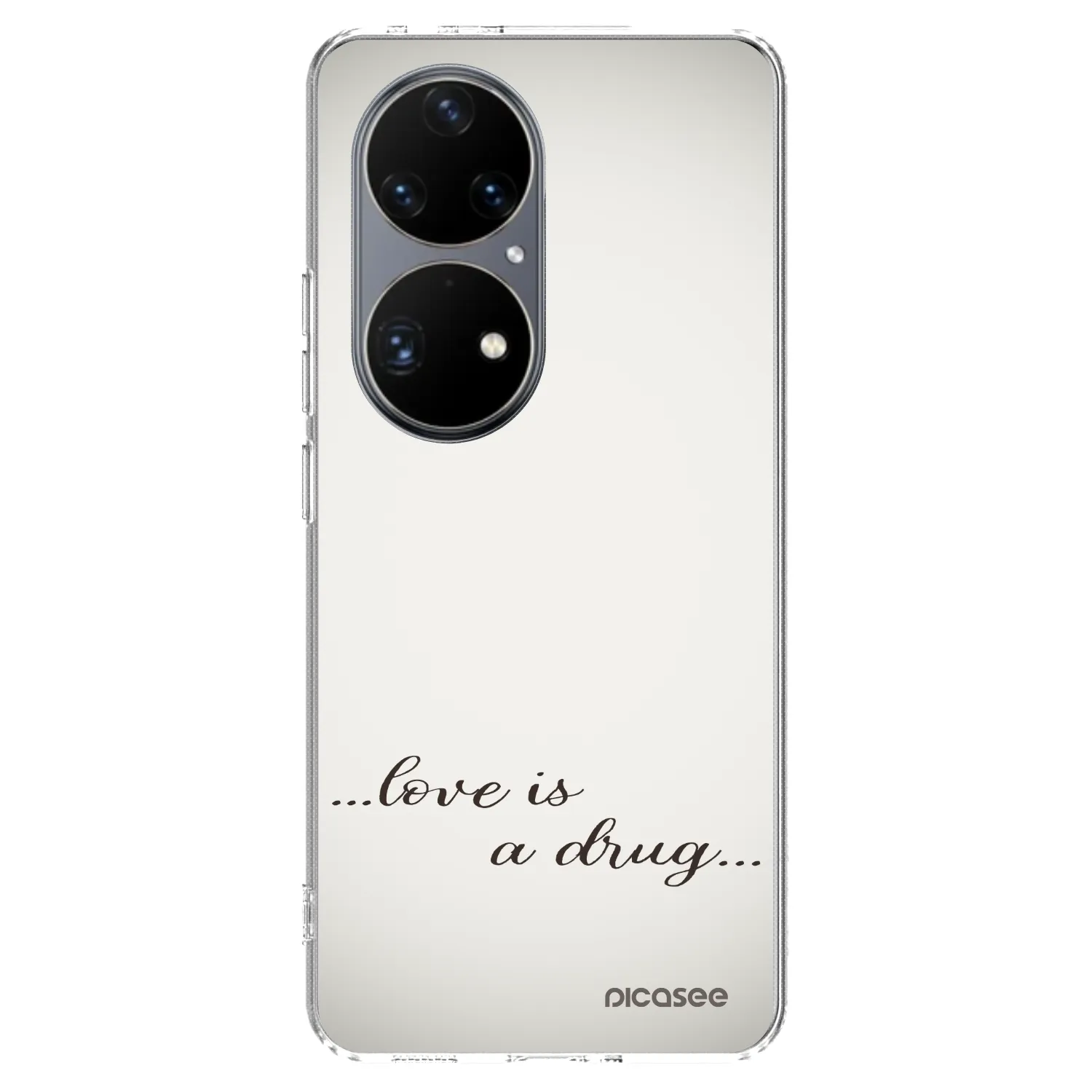Picasee Huawei P50 Hülle - Transparentes Silikon - Love is a drug