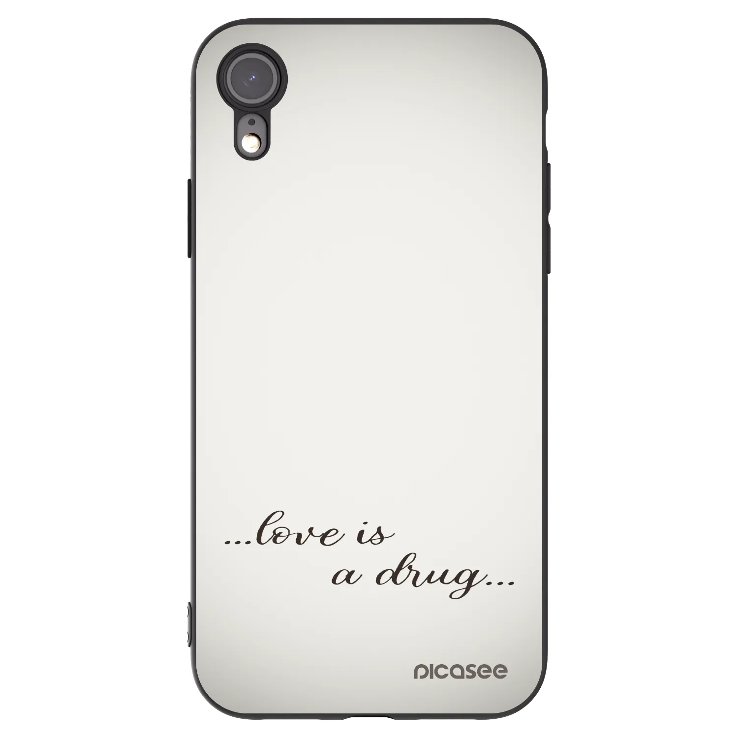 Picasee Apple iPhone XR Hülle - Schwarzes Silikon - Love is a drug